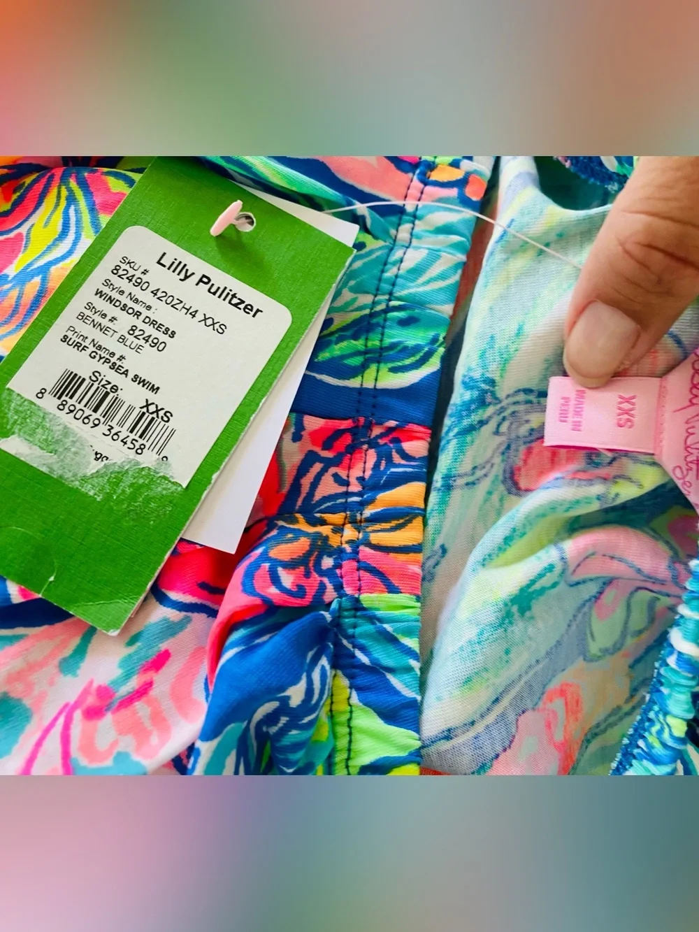 Lilly Pulitzer Windsor dress XXS surf gypsea swim - Picture 4 of 4